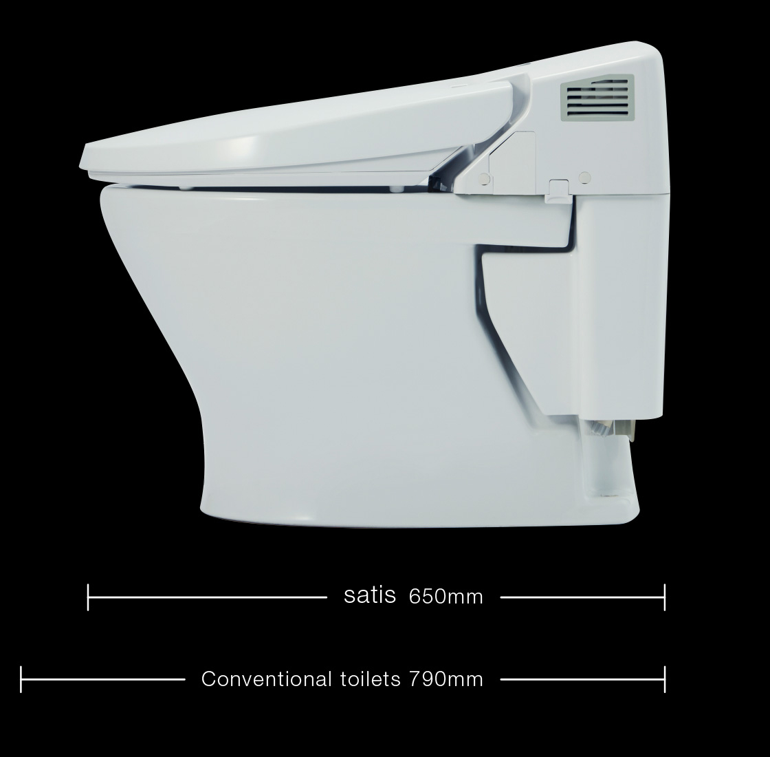 satis 650mm Conventional toilets 790mm
